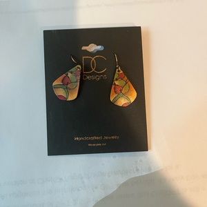 Handcrafted flower earrings- 1